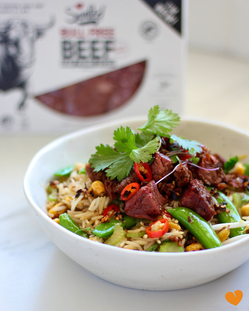 Diced Sunfed Bull Free Beef™ Chilli Fried Rice